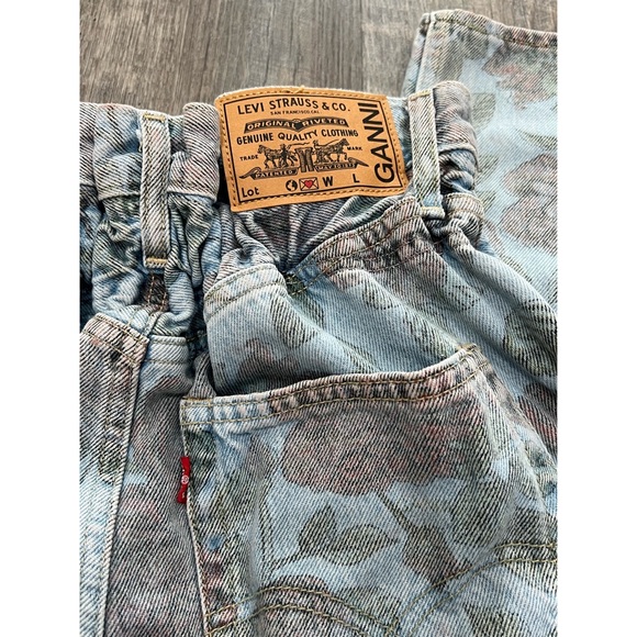 Ganni x Levis Floral Print Hi Rise Straight Leg Size 27 x 31 - Picture 5 of 11